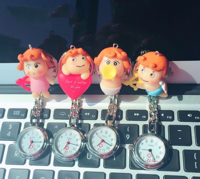 
cartoon nurse watches 