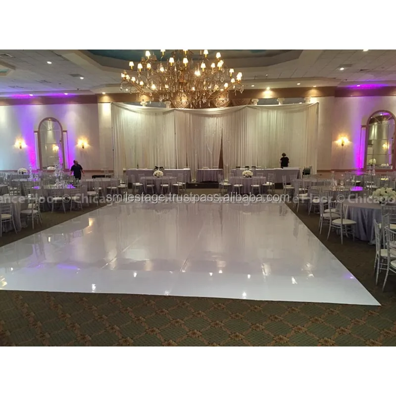 7x7 м танцевальный пол с алюминиевыми краями, портативный настил для мероприятий, белый танцевальный пол для продажи