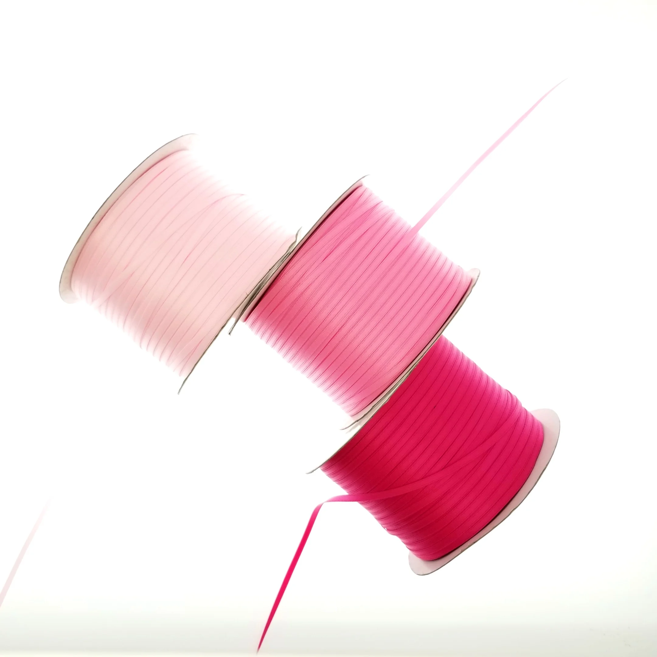 Neon color 3 mm double face satin ribbon 100% polyester tape solid ribbon for fashion and hair accessories