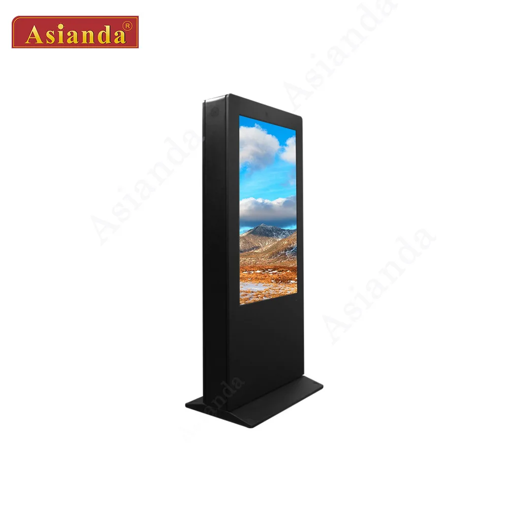 65 55Inch Free Outdoor Capacitive Floor Standing 4k LCD Dynamic Digital Signage Posters Advertising Player Touch Screen