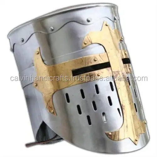Calvin Handicraft Crusader Templar Medieval Knight Armor Helmet Reenactment Fancy Dress Costume CHMH30038
