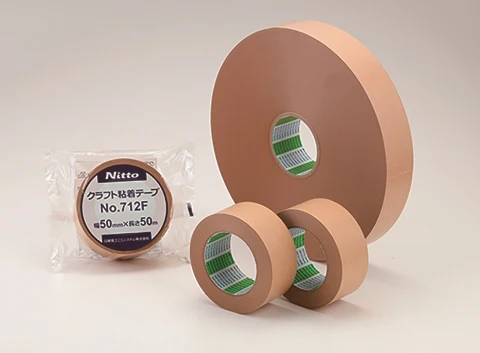 Kraft paper tape for packaging manufactured by Nitto Denko. Made in Japan