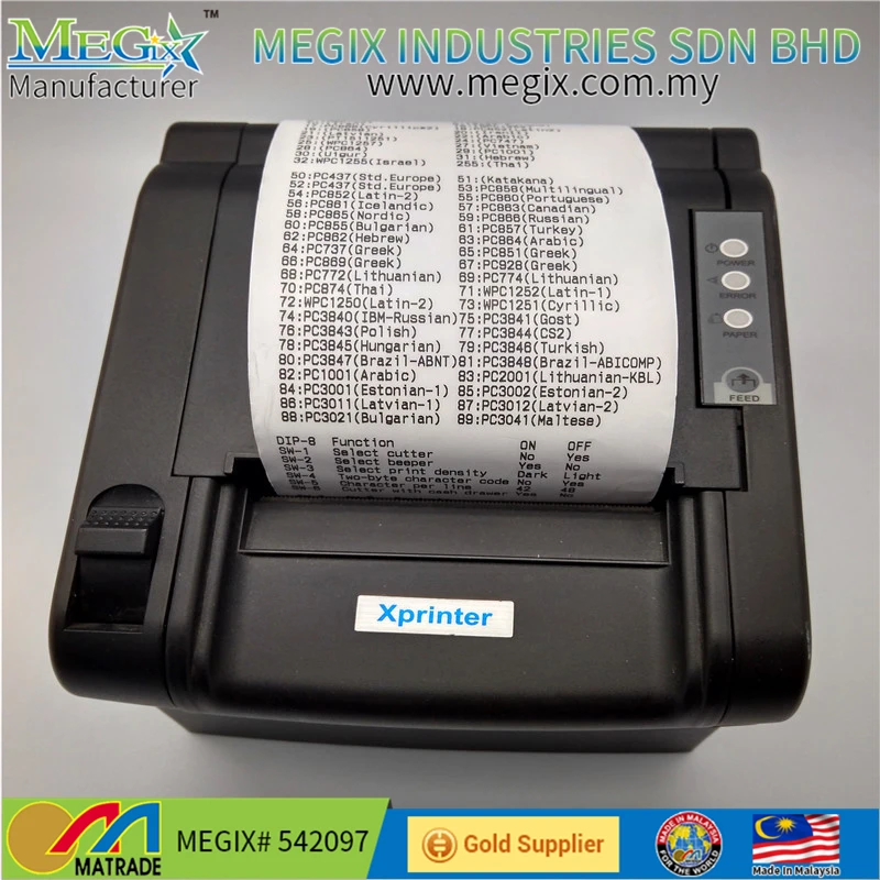 
Made in Malaysia MEGIX BPA FREE 48gsm 21/4 inch POS cash receipt register paper 57mm thermal paper 