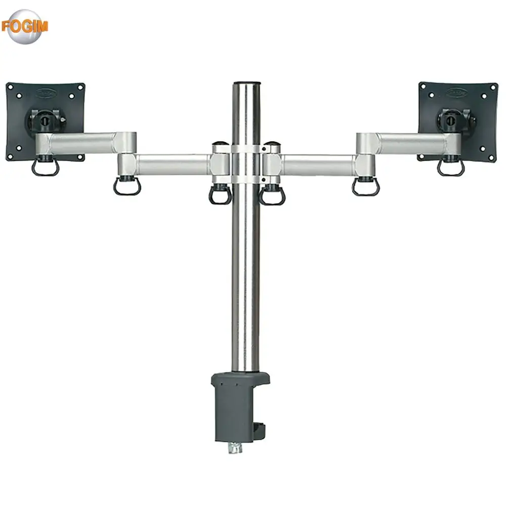 Space Generator Dual LCD Monitor Arm -Black (Desk Clamp / Grommet Mount)