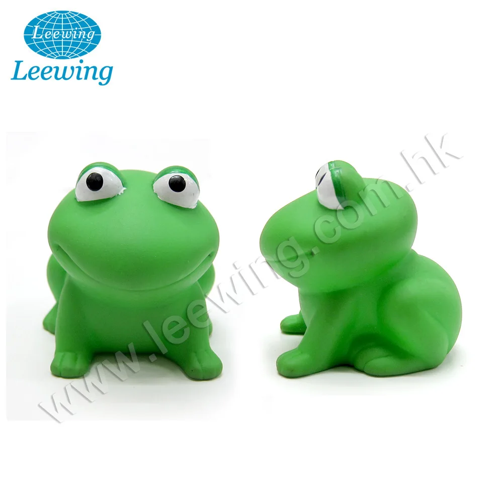 Plastic PVC Vinyl Squeaky Frog Baby Bath Toy