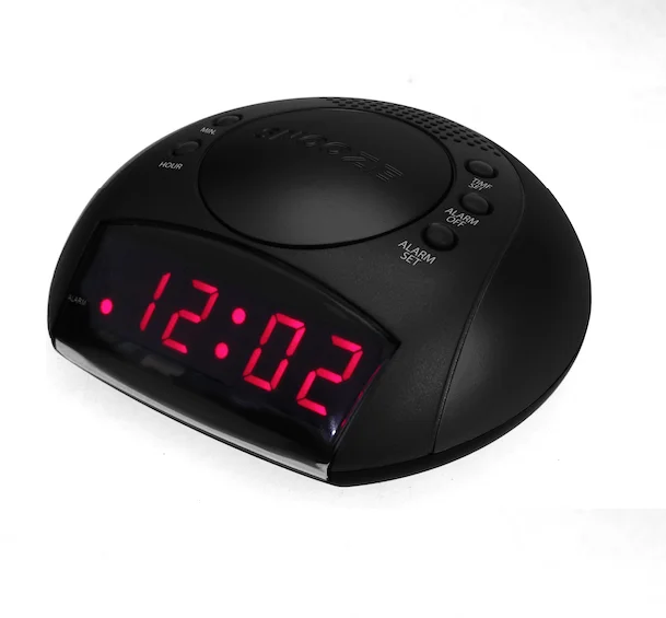 CT-398 Red LED Display Digital Single Alarm By Wake To Buzzer Snooze Function Alarm Clock