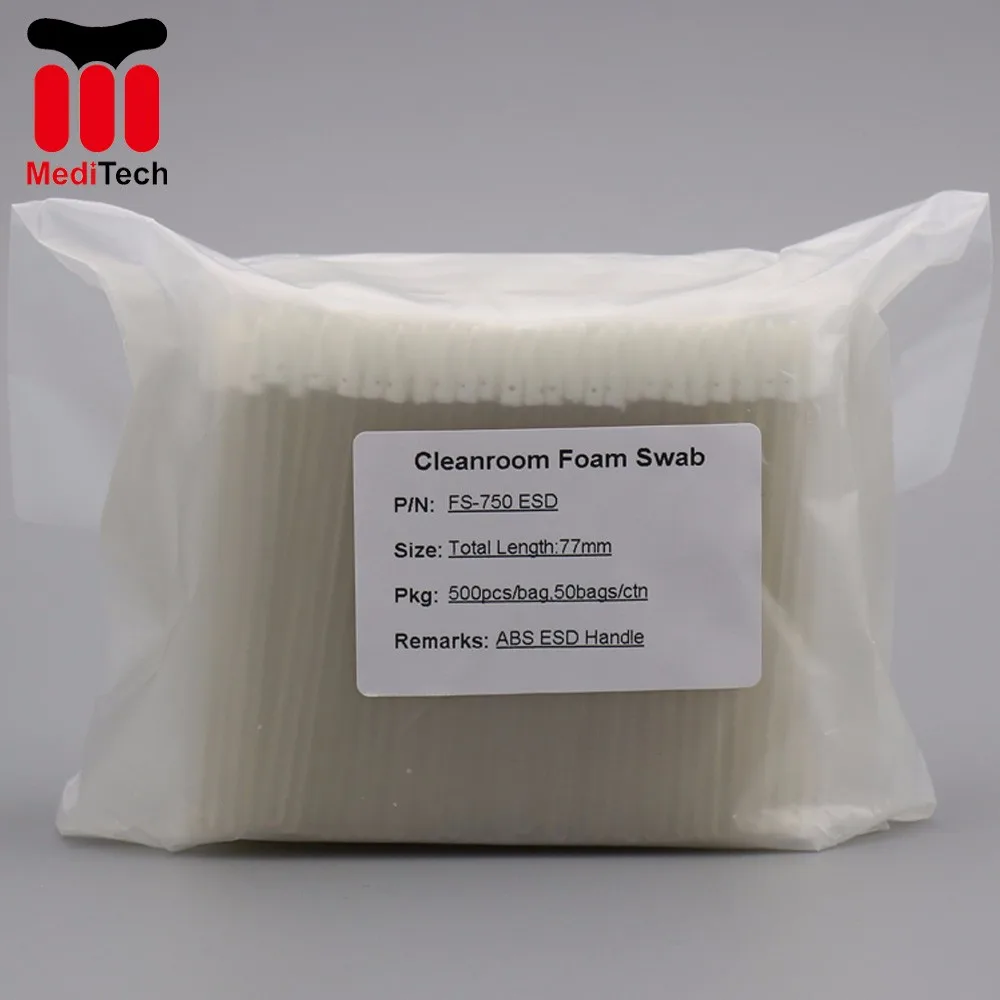 Anti-Static Dust-Free Single Head Pointed Conical Sponge Industrial Cleaning Swab