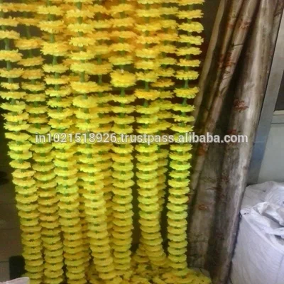 Yellow Artificial Marigold Flower Garland for Decoration Yellow Marigold