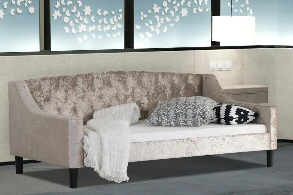2019 Single Modern Design Day Bed Sofa with Knock Down Flat Packed Bed Frame