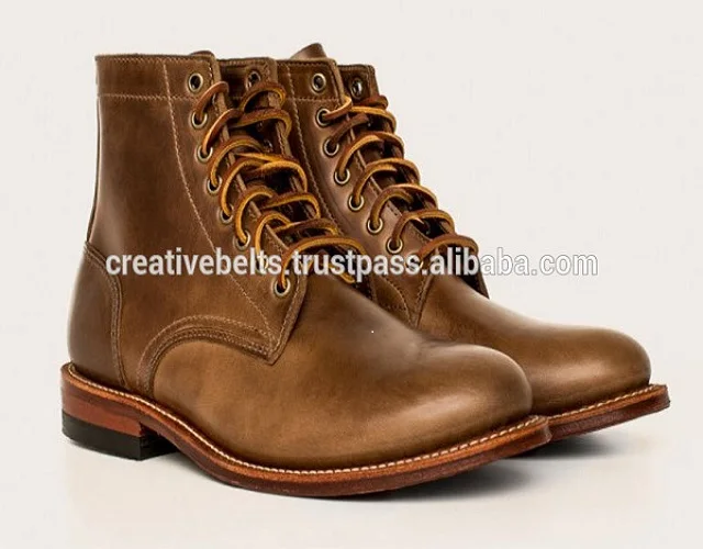 Tan Leather boot , tan color high ankle shoes