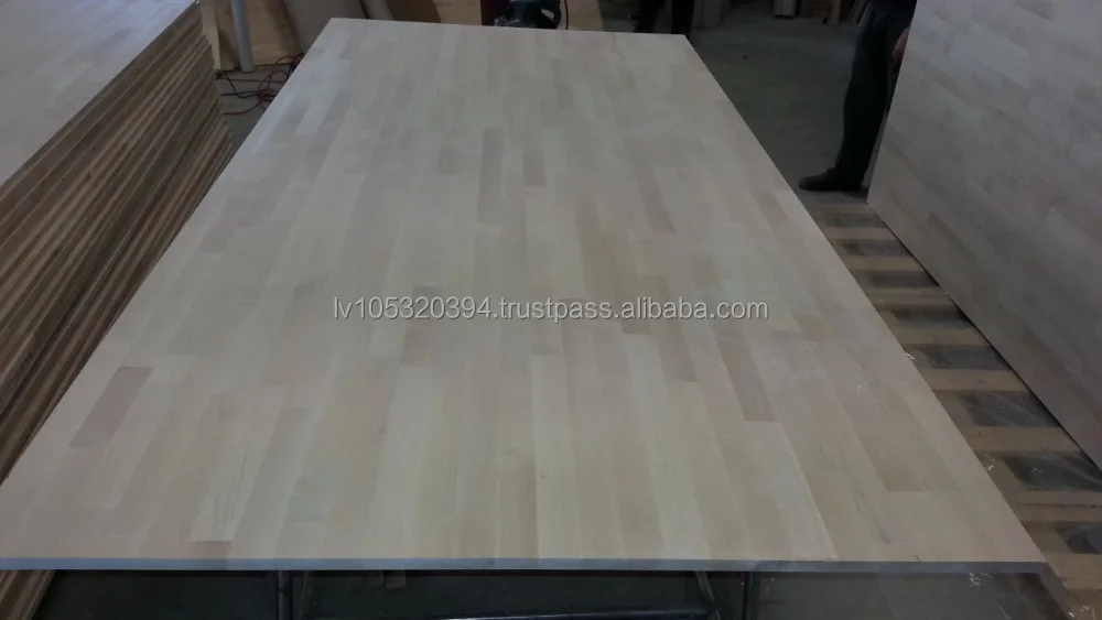 Hardwood edge glued furniture panels - European Birch