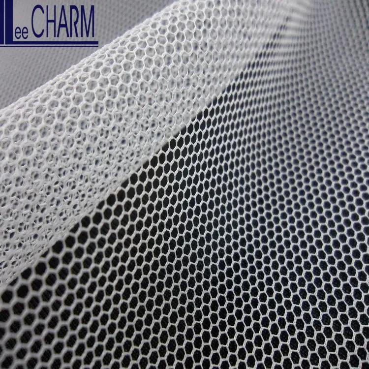 LCSH500 75D 43gsm Polyester Soft Hexagon Bridal Net Fabric