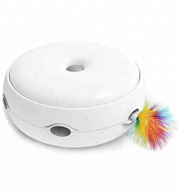 
Donut Shape Interactive Electric Smart Cat Toy Electric Dog Toy Pet toys with Feather 