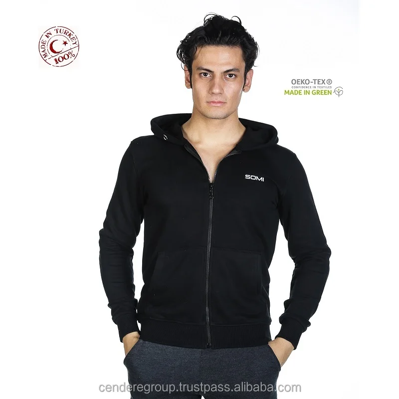В наличии, хлопковая толстовка для мужчин, модные черные простые толстовки на молнии, качественная одежда