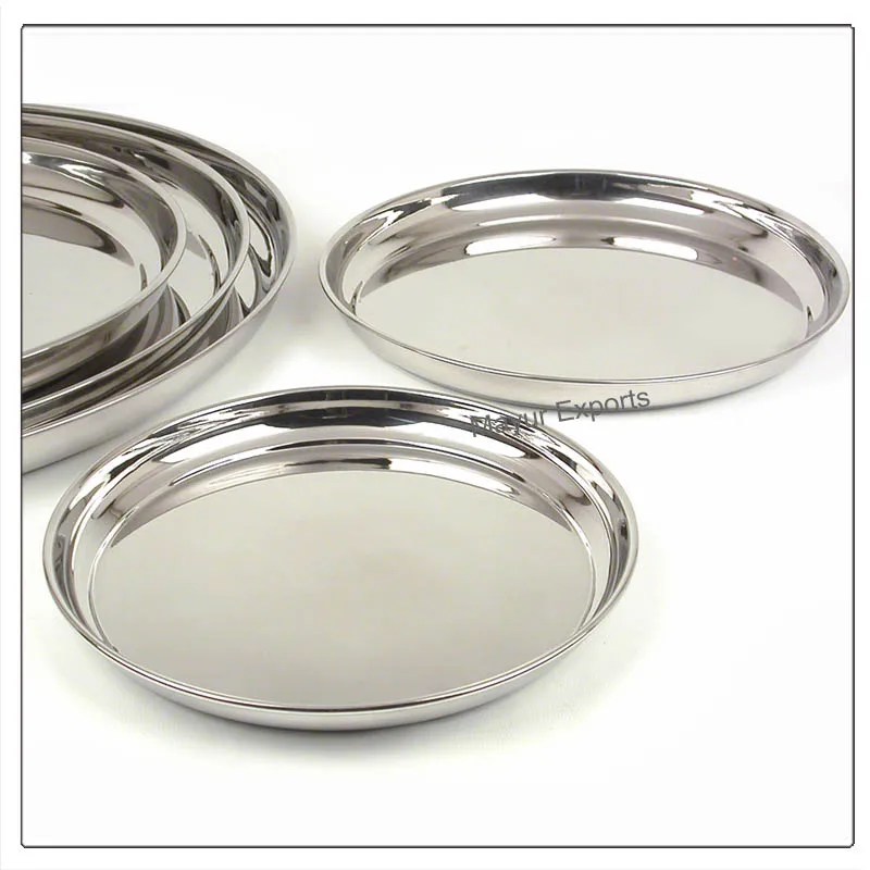 Stainless Steel Round Serving Tray
