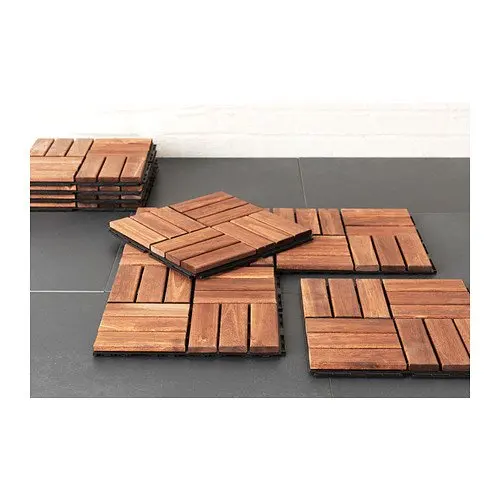 DIY Wood Patio Deck Tiles for Balcony/ Waterproof Vietnam Outdoor Patio Deck Flooring
