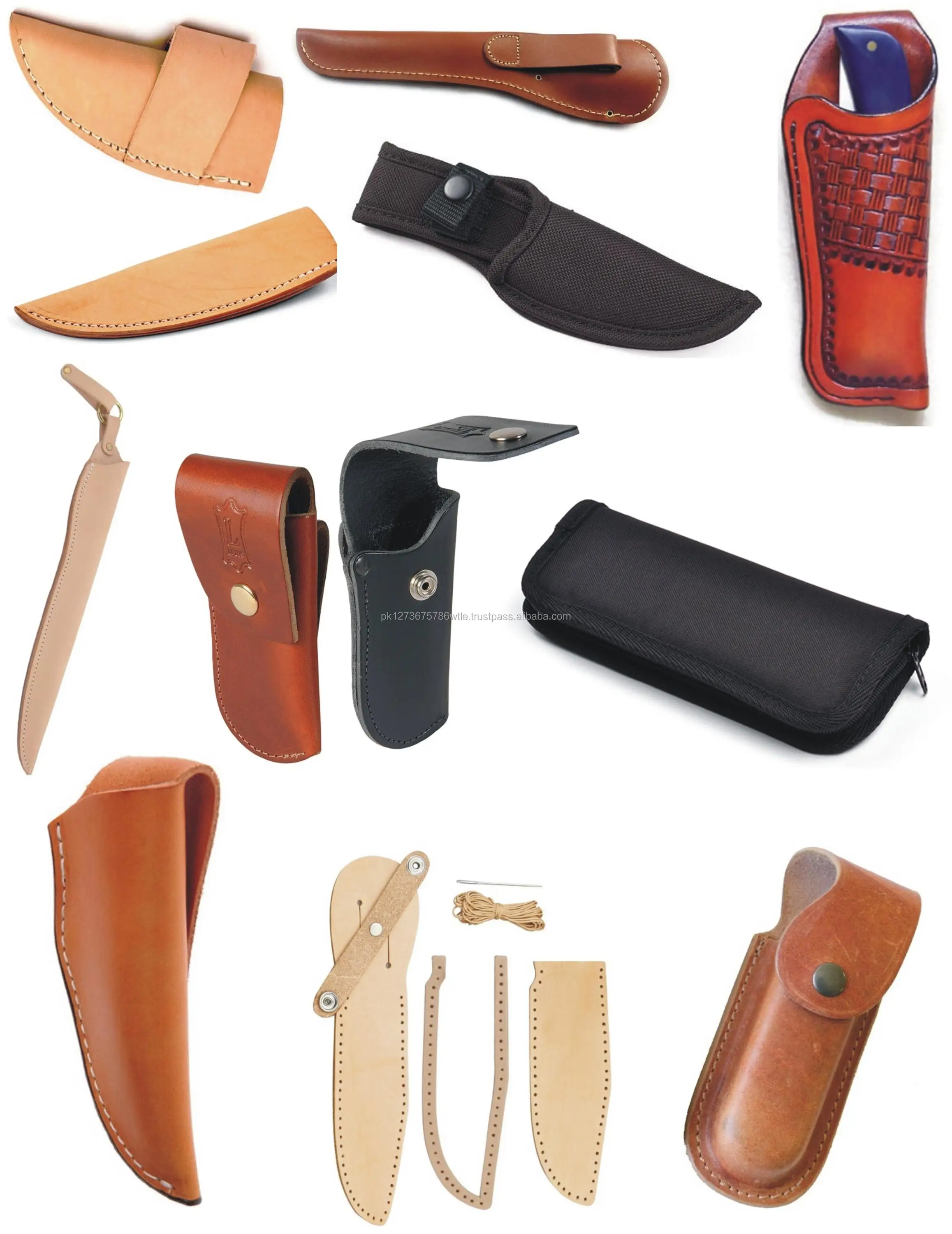 CUSTOM MADE HIGH QUALITY LEATHER HAND MADE KNIFE SHEATHS AND CASE