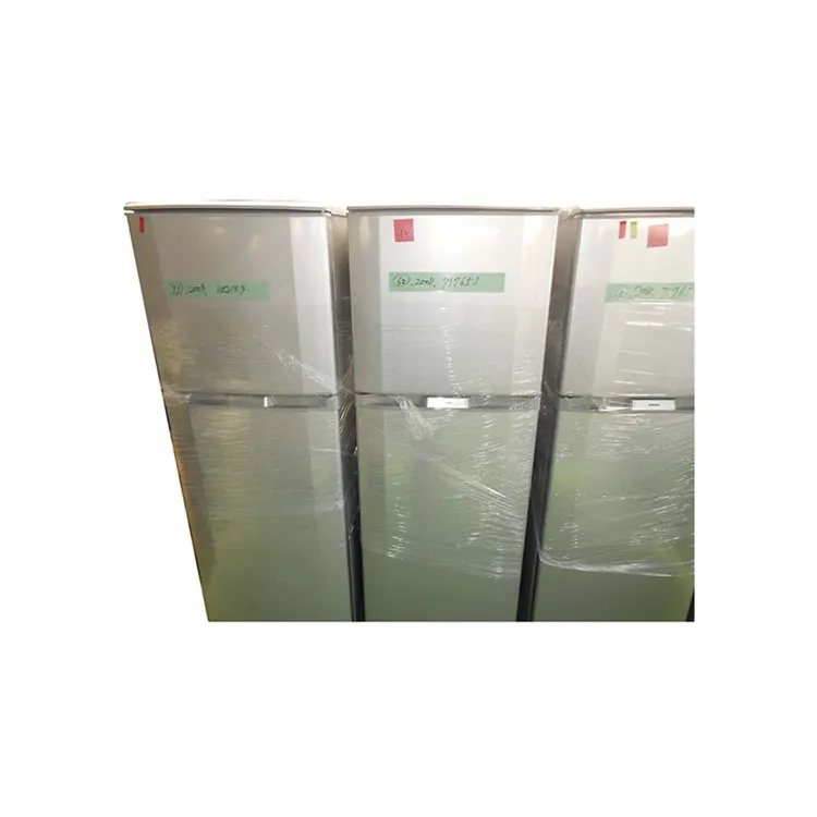 High performance silver black used electric fridge double door