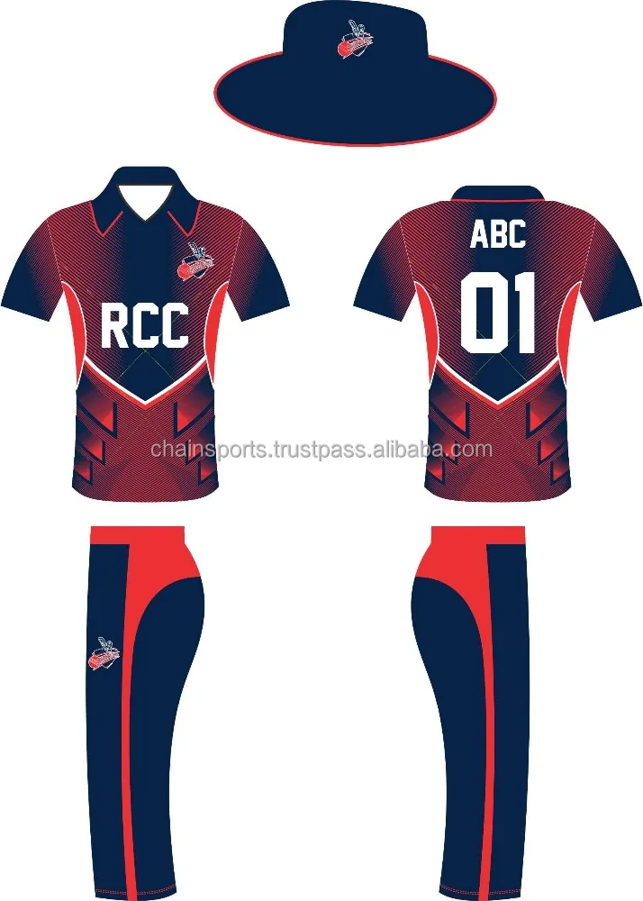 
Cricket Sublimated Custom Colors Uniforms 