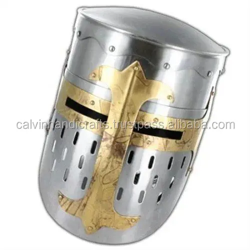 Calvin Handicraft Crusader Templar Medieval Knight Armor Helmet Reenactment Fancy Dress Costume CHMH30038