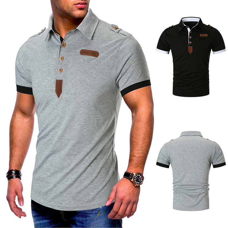 2019 NEW Clothing Men Polo Shirt Men Business Casual Solid Male Polo Shirt Short Sleeve High Quality Pure Cotton