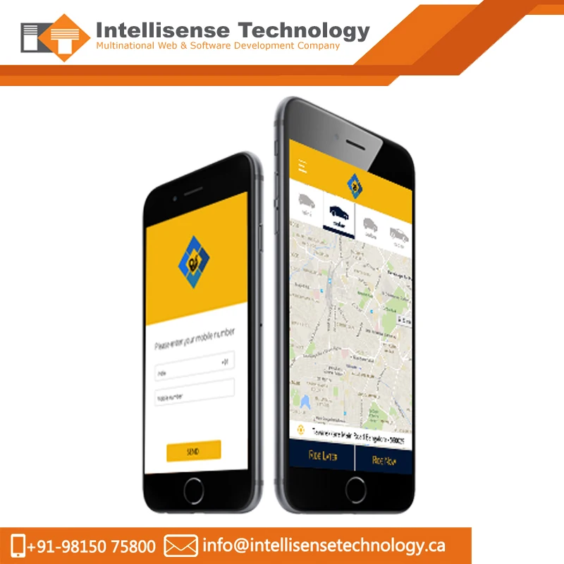 Taxi App Development Company in Chicago iOS and android Supportive Best Taxi Application (Android / iOS) by intellisense