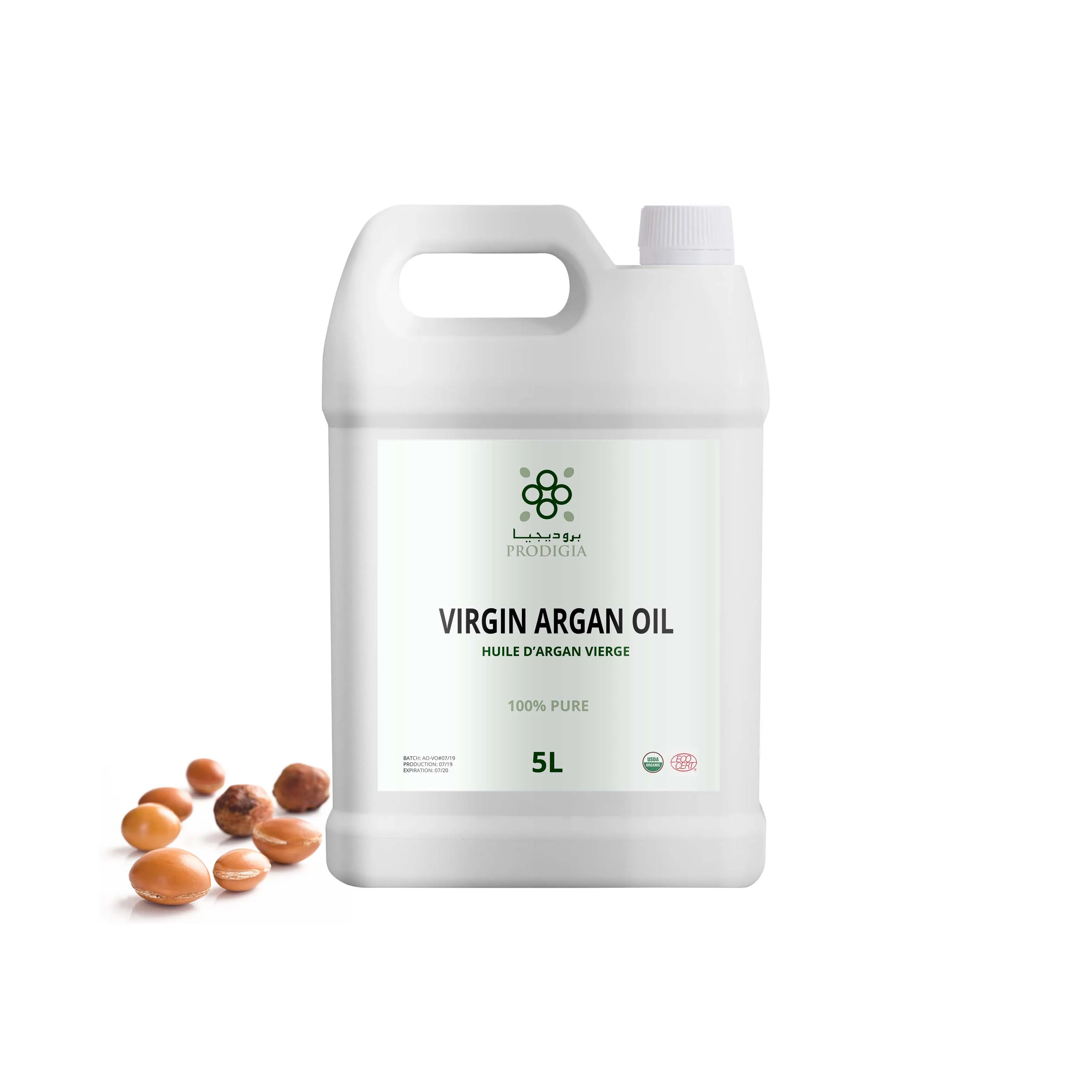 
Bulk 100% Organic Moroccan Argan Oil for Hair and Skin Premium Quality Ecocert/USDA - Private Label 