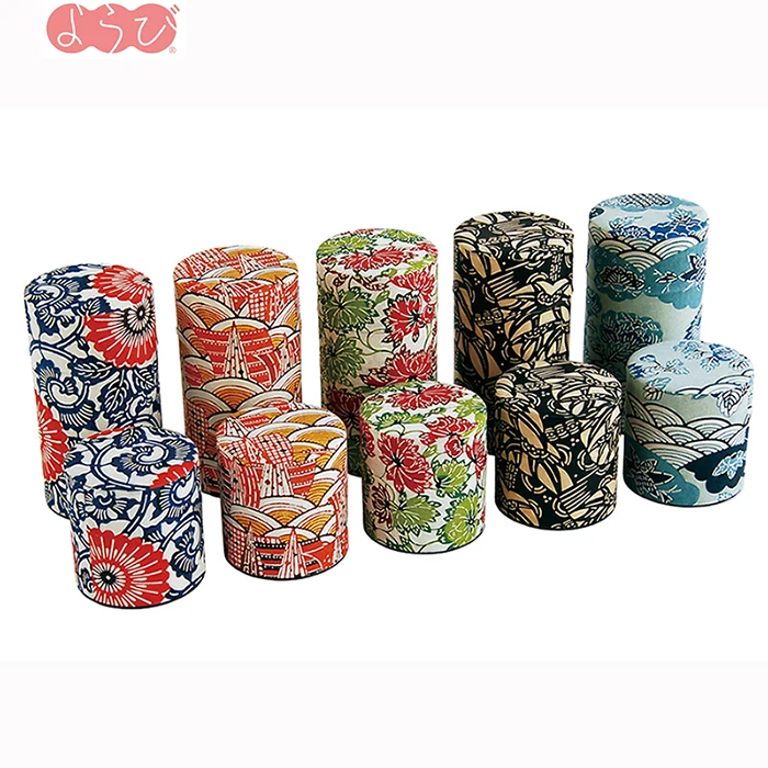 
Japanese traditional washiI paper s l mini tin can tea 
