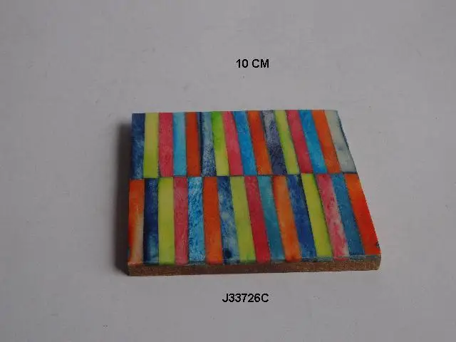 
Bamboo wood mosaic coaster available in other finishes 