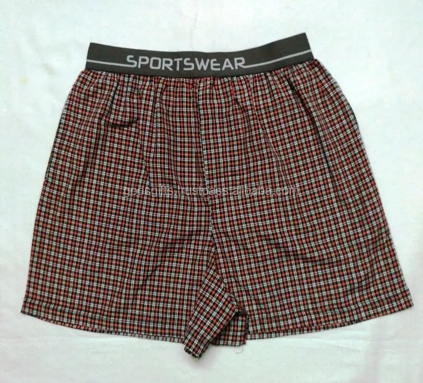 Plaid Mens Boxer Shorts OEM Boxer Shorts Wholesale Custom Made Loose Mature Mens OEM Boxer Shorts Wholesale Online Shopping