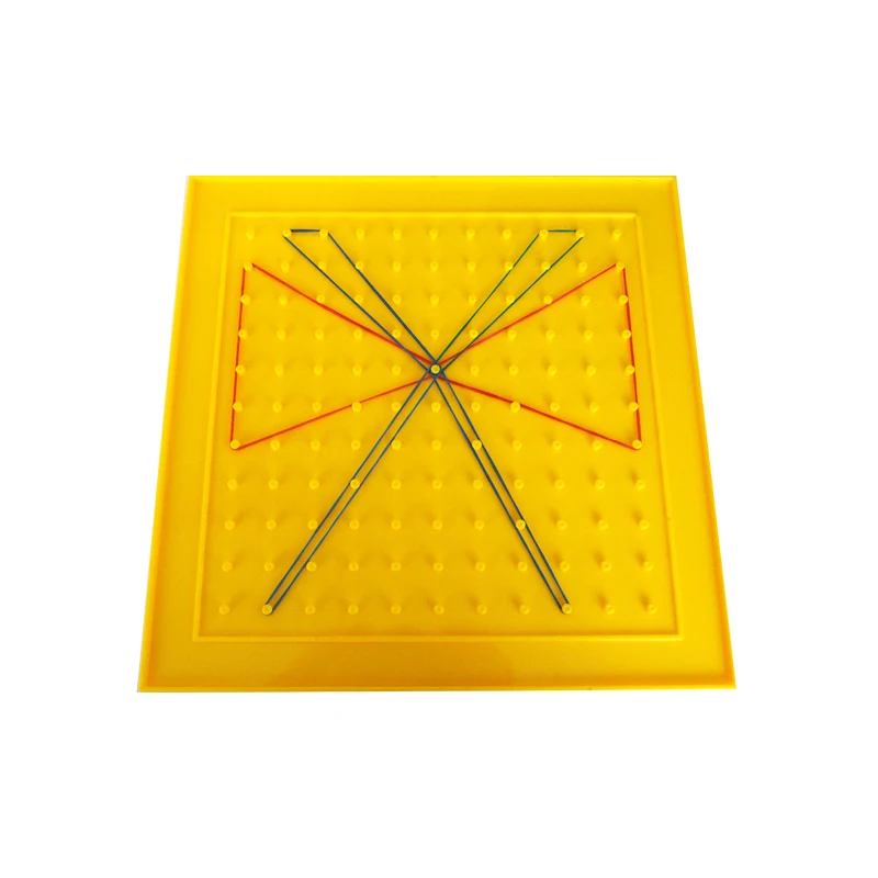 27cm Square Geoboard Plastic Geometric Board Preschool Toy