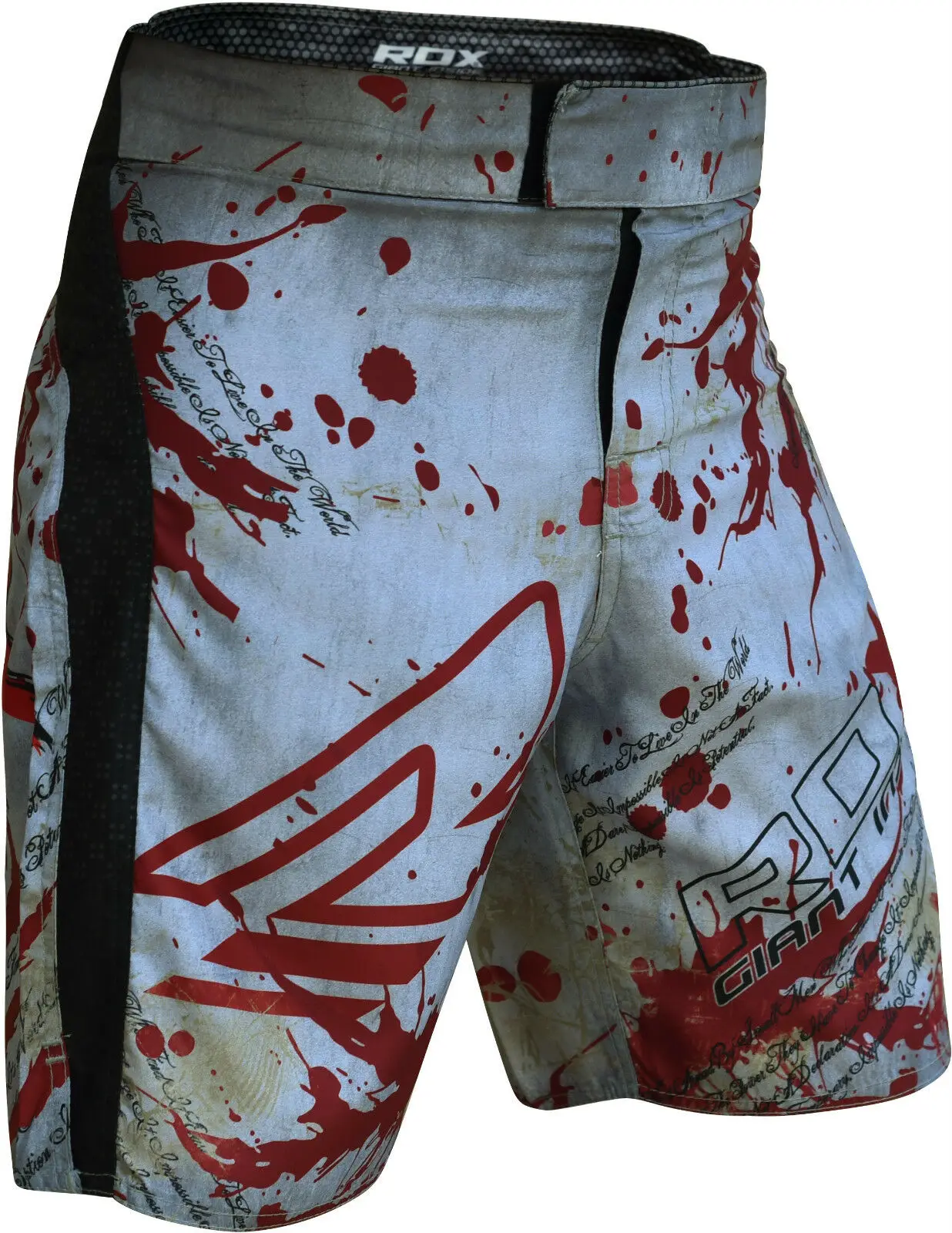 Blood MMA Shorts Grappling Kick Boxing Mens Muay Thai Cage Fight Trunks