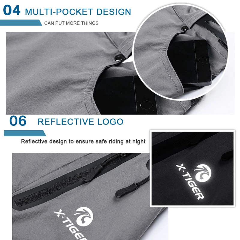 Мужские летние велосипедные шорты X-Tiger, шорты для горного велосипеда