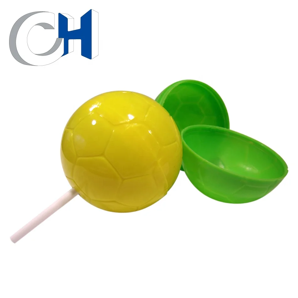 Популярные красочные пластиковые PP футбольный мяч конфеты сюрприз яйцо