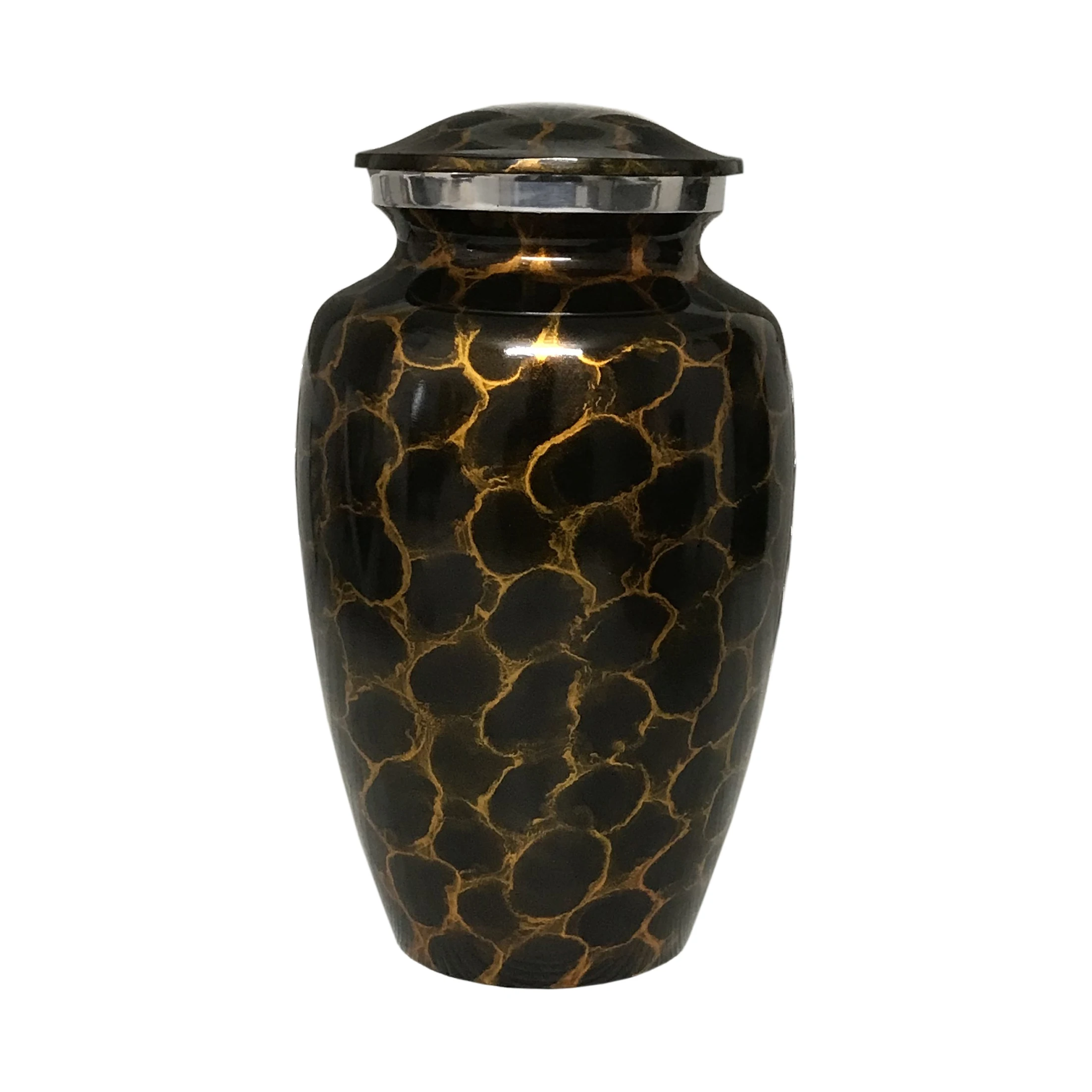 Aluminum Cremation Funeral Urns with Navy Blue Cloud Shades and many others | Memorial Ash Containers for Human Burial Remains