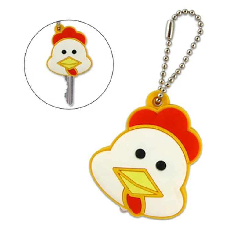 Custom Cartoon Character Flashlight Keychain PVC Key Cover