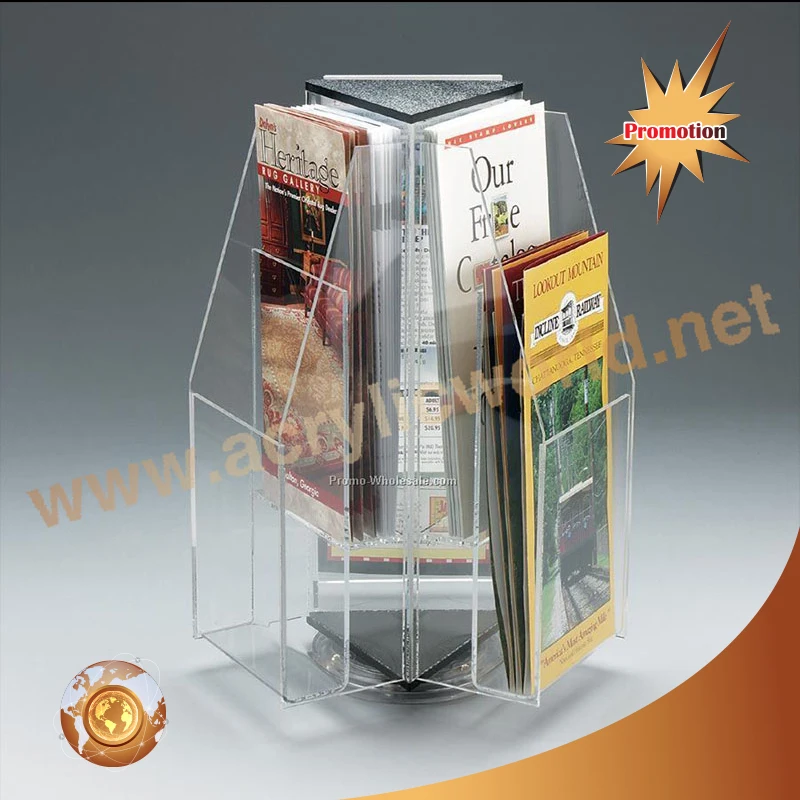 Customized 4 sides acrylic brochure holders display/acrylic brochure holder for a5 literature/acrylic brochure display racks brochure display rack