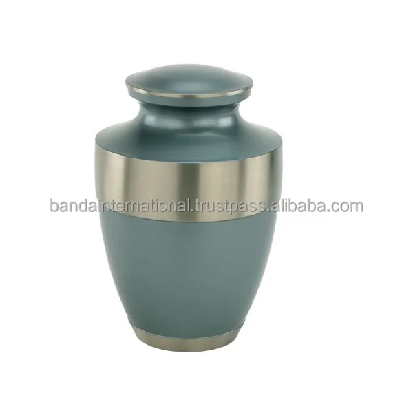 Wholesale Best Selling Metal Cremation Urns With Engraving Band Solid Low Prices Brass Large Funeral Urns Made India