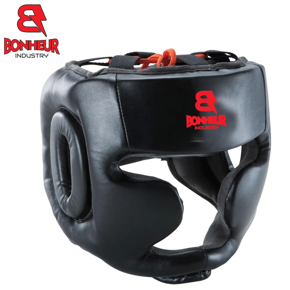 Headguard for Boxing, MMA Training Head Guard with Removable Face Grill Cheeks Ear Mouth Protection Headgear for Muay Thai