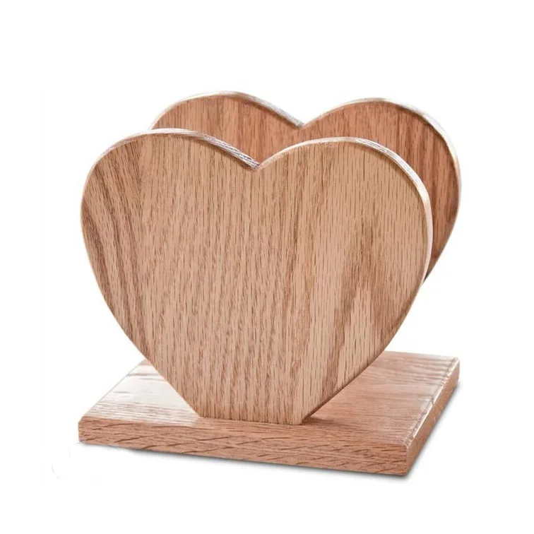 Офисные канцелярские принадлежности настольный органайзер деревянный держатель в форме сердца с буквами для файлов