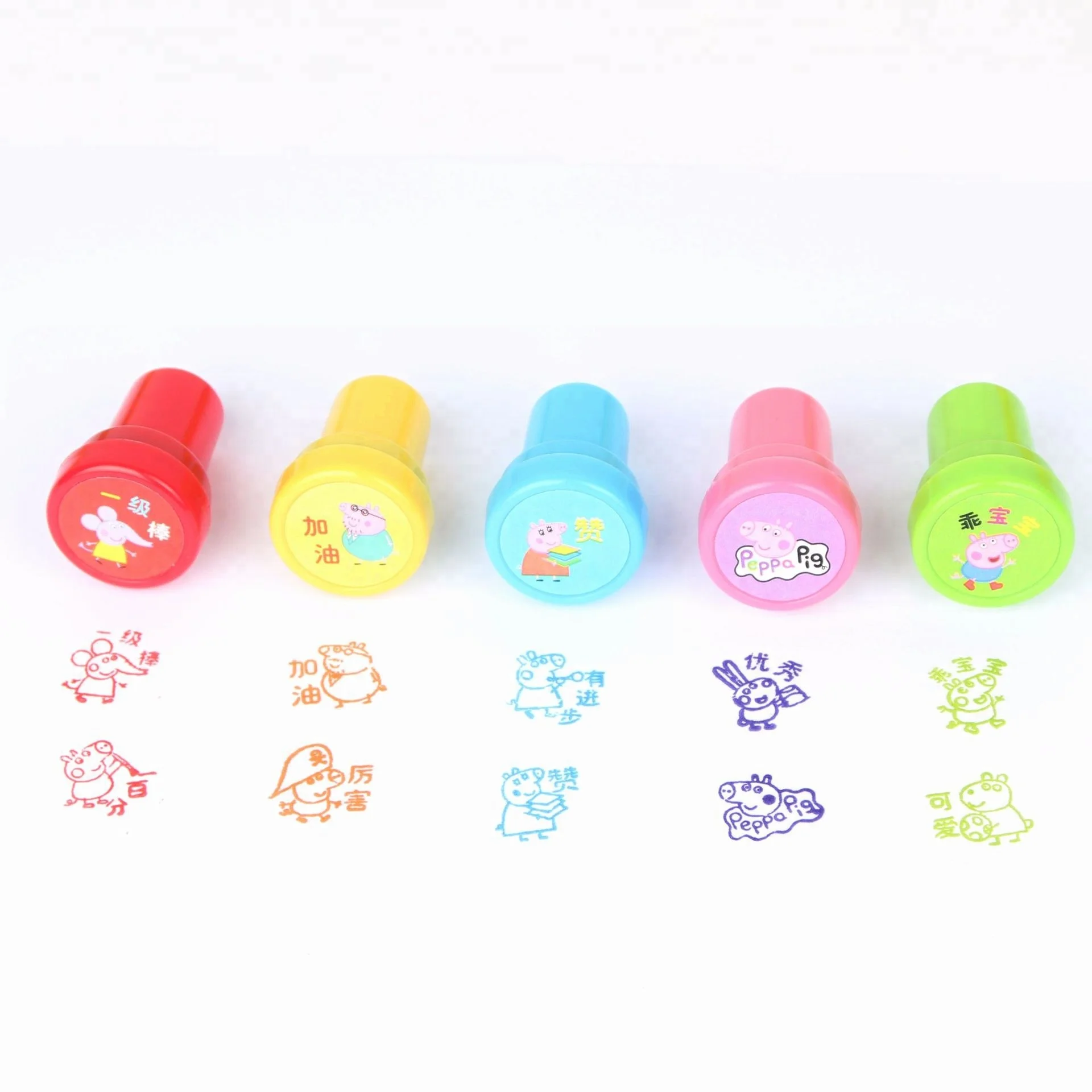 Children seal cartoon seal set princess pig/ boys and girls seal infiltration imaging toy stamps
