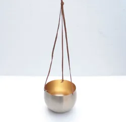 super quality metal made home interior fresh flower logo engraving wholesale offer metal hanging vase