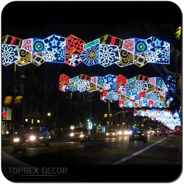 Waterproof colorful outdoor led street motif light diwali festival decoration