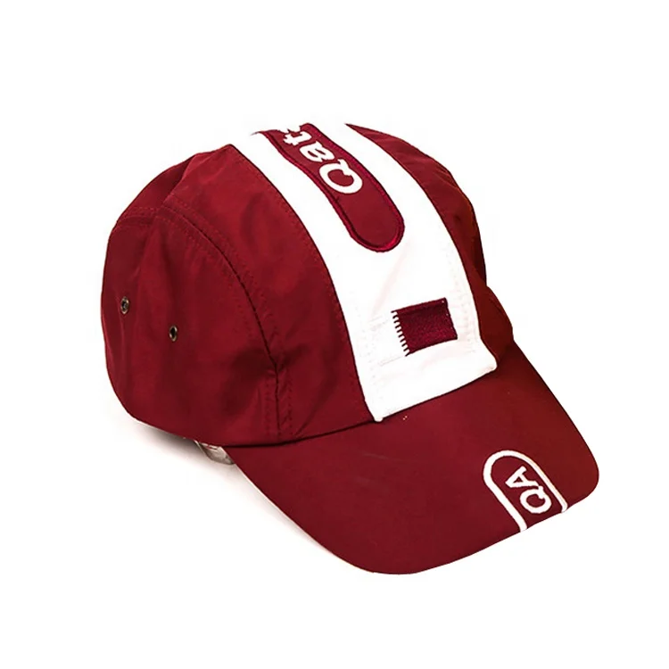 Qatar flag design baseball cap style cotton caps for Qatar football fans