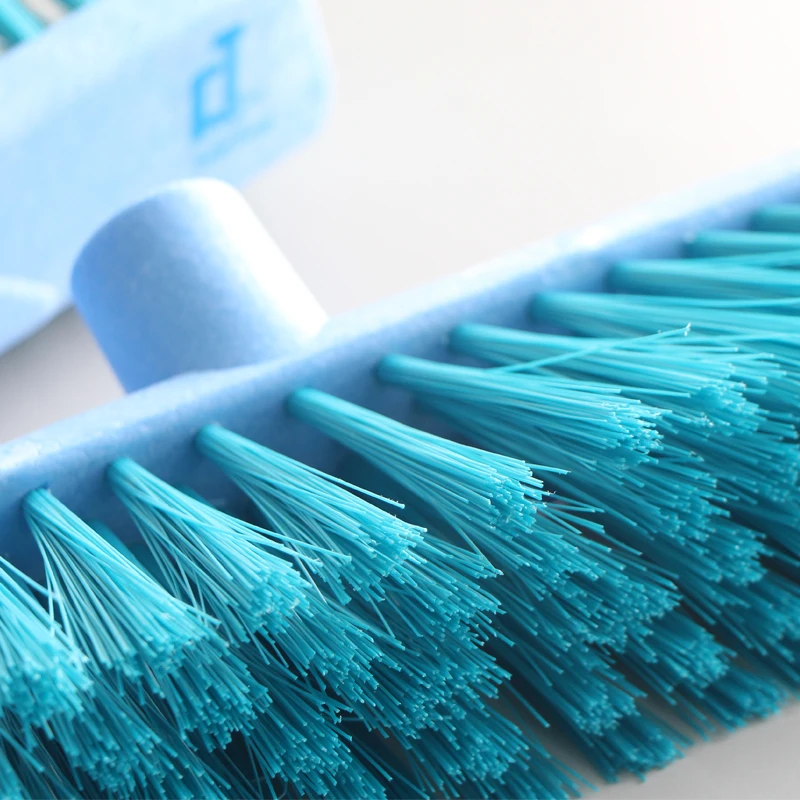 Premium outdoor long reach hard sweeping brush broom with italian screw thread aluminium pole for concrete floor