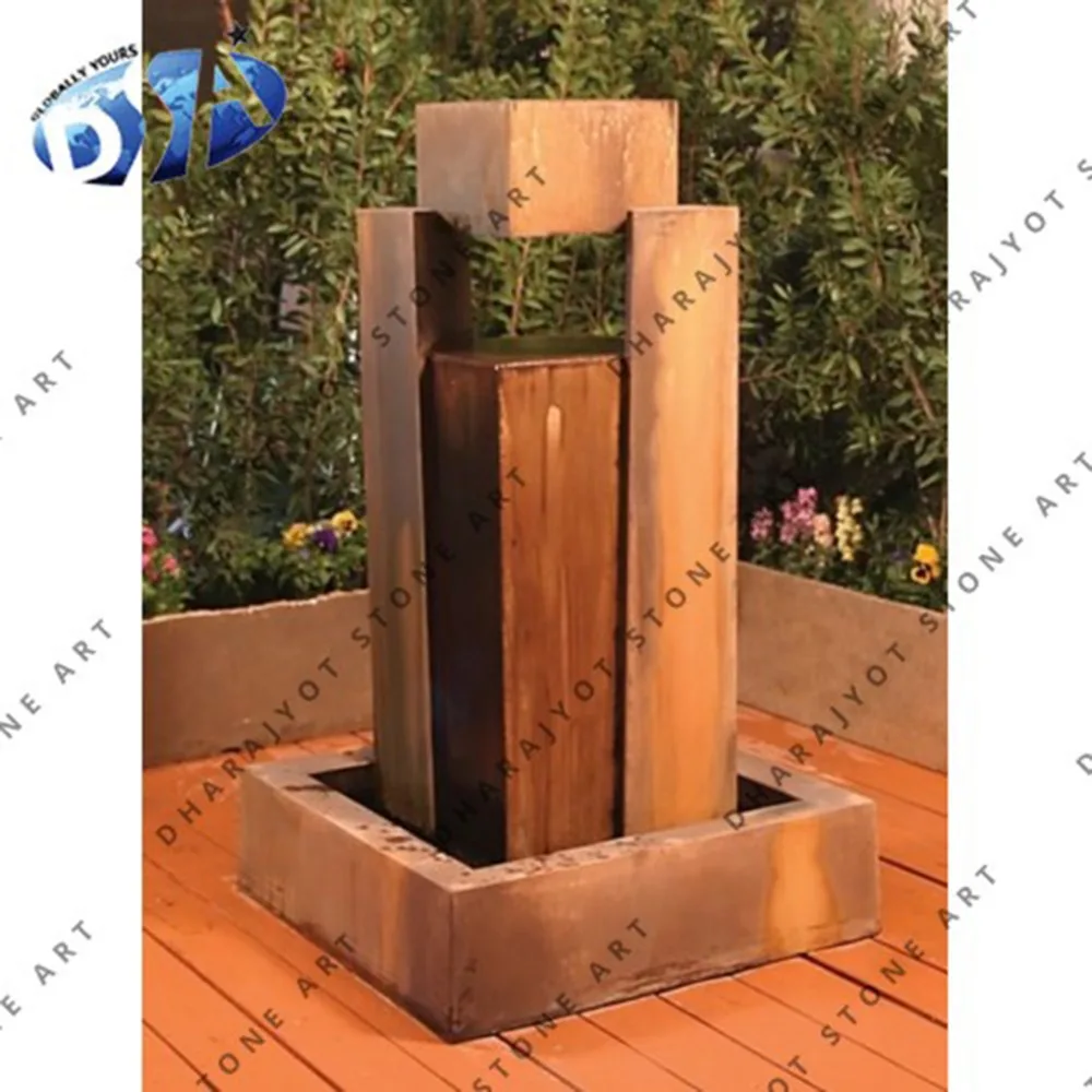 marble patio water fountains backyard