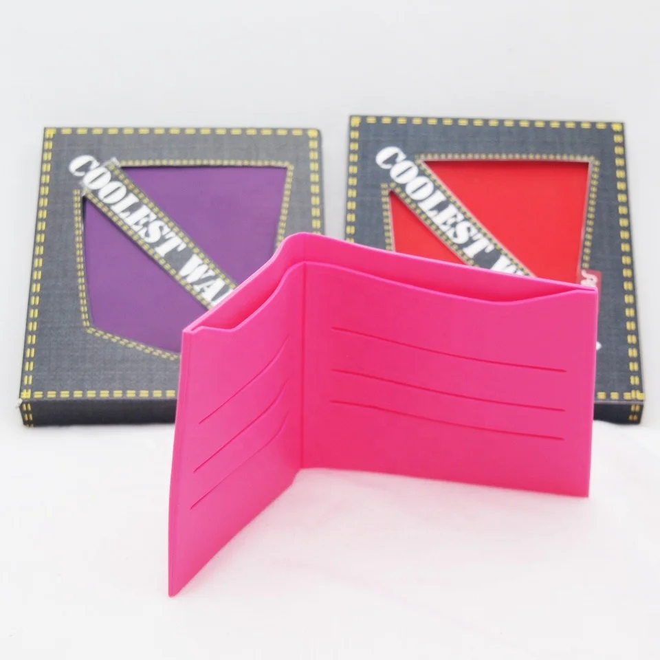 
Novelty custom logo silicone rubber smart Wallet for men 