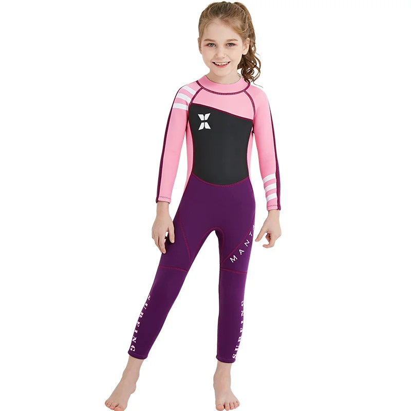 Girls Warm 2.5MM Summer Swimming Diving Surfing Suit Children Wetsuit