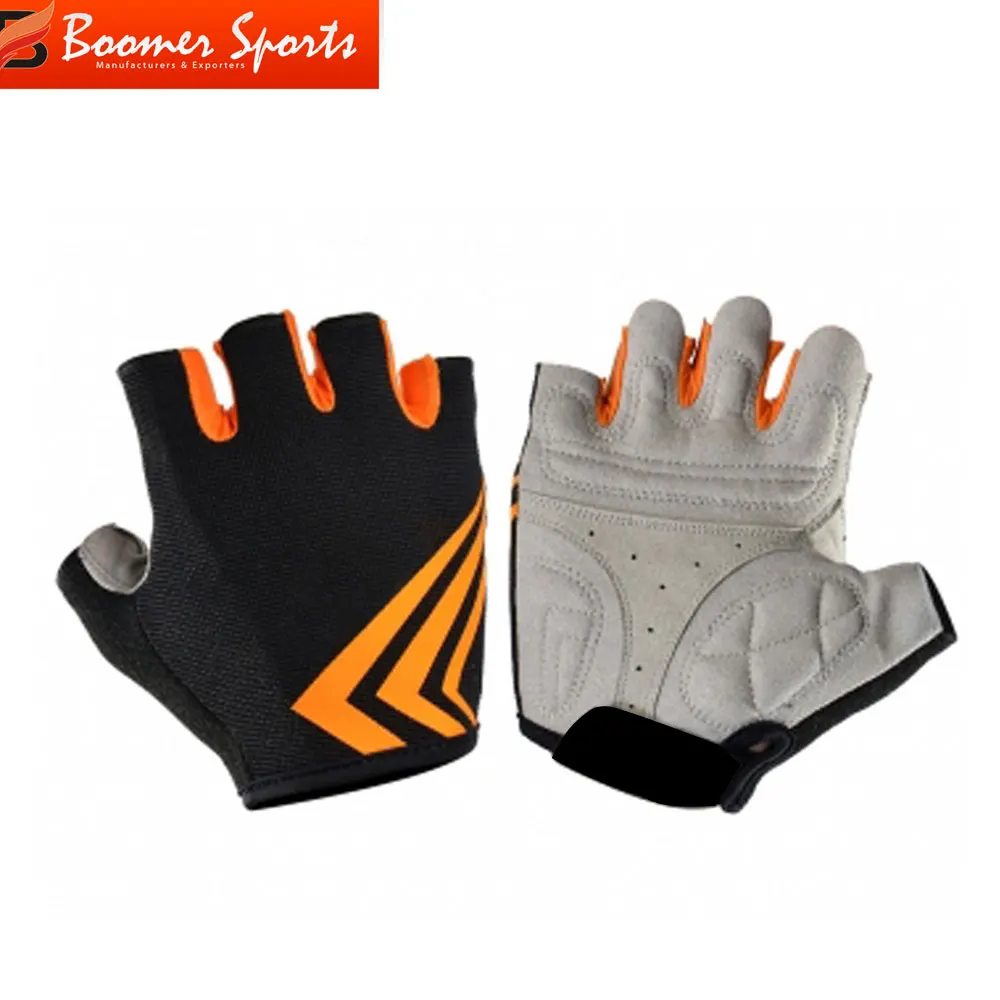 Bicycle Anti-slip Half Finger Gloves Bike Custom Logo design  Cycling Gloves made in Pakistan