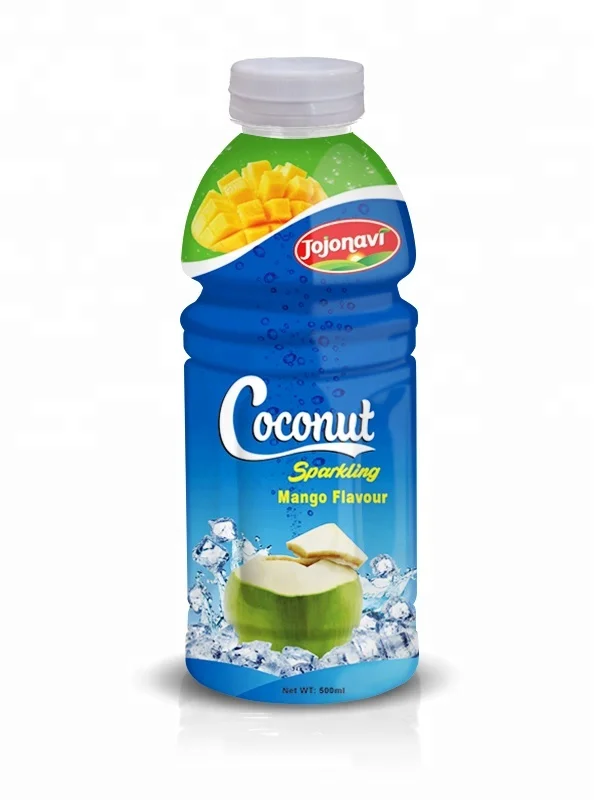 Coconut Water with Sparkling Mango Flavour, 500ml Aluminium Can, Wholesale Price, OEM ODM, Vietnam Beverage Manufacturer